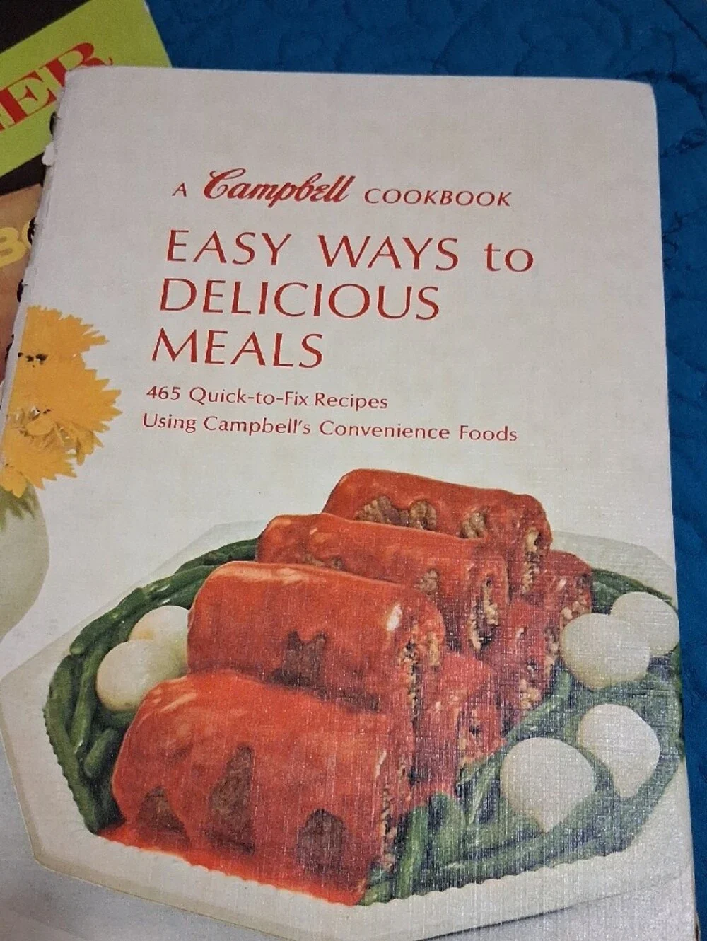 Vintage Cookbooks - White & Brown Covers with Red and Yellow Accents
